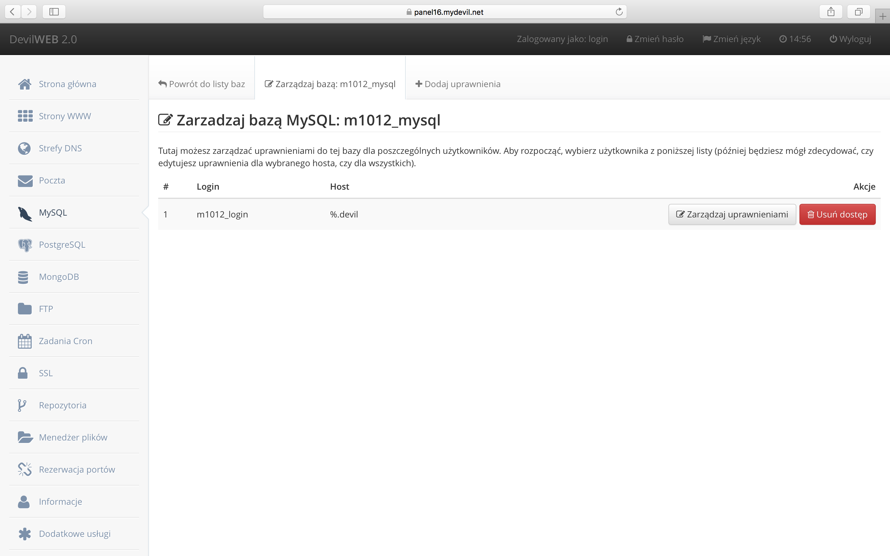 Bazy MySQL - zarządzanie